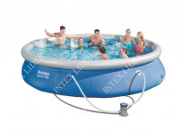 57313 Надувной бассейн  BestWay, 457х84см, фильтр-насос картр 2006 л/ч (28158)